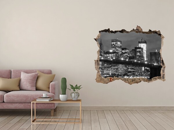 Fototapeta díra na zeď 3D Pohled na New York v noci