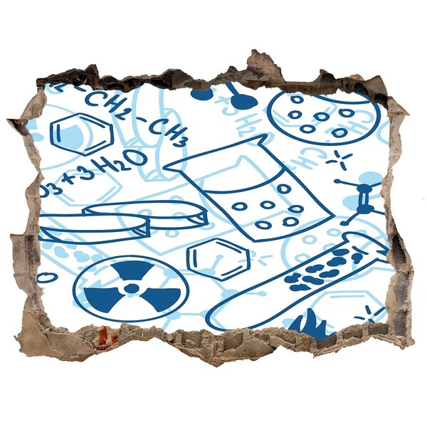 Fotoobraz díra na stěnu nálepka Vědecká laboratoř