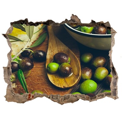 Nálepka 3D díra Olivy v kuchyni