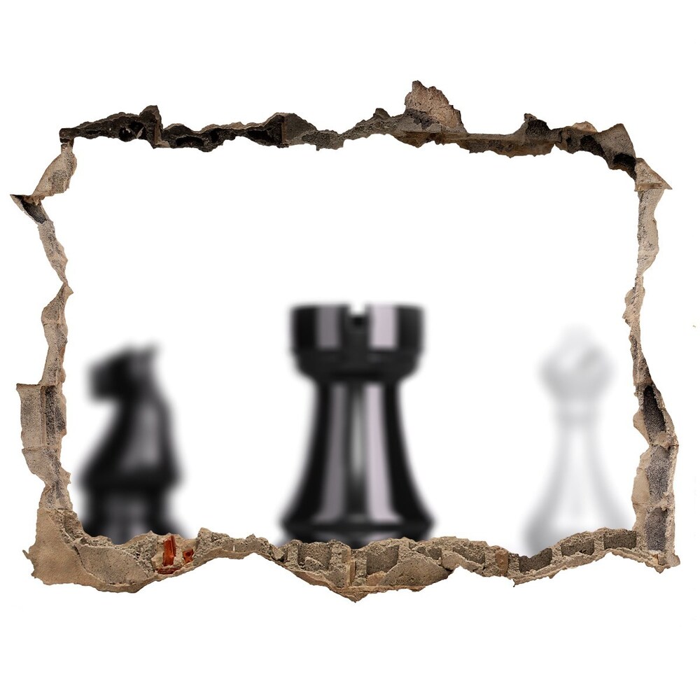 Samolepící díra na stěnu Šachová figurka