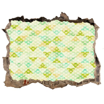 Fotoobraz díra na stěnu Barevné vzory v díře ve zdi