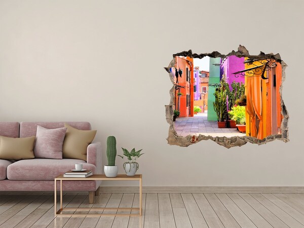 Fototapeta díra na zeď 3D Barevná ulice v Mexiku