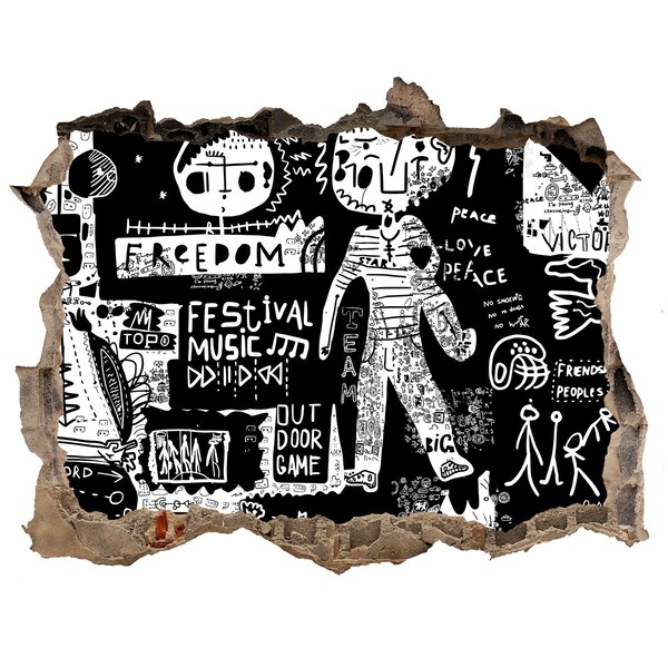 Foto fotografie díra na zeď Umělecké vyjádření svobody