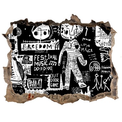 Foto fotografie díra na zeď Umělecké vyjádření svobody