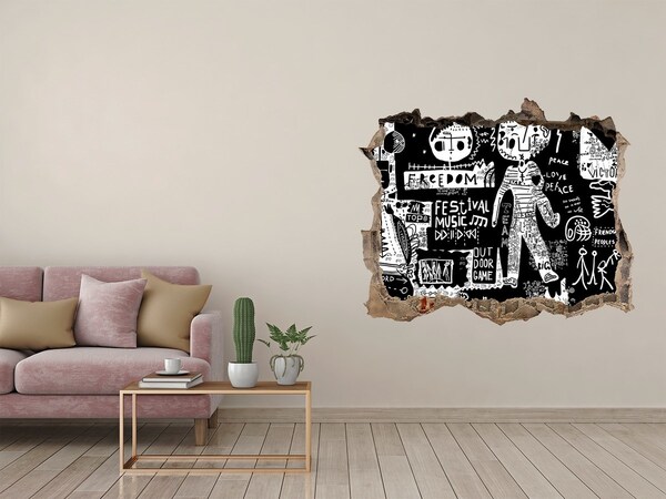 Foto fotografie díra na zeď Umělecké vyjádření svobody