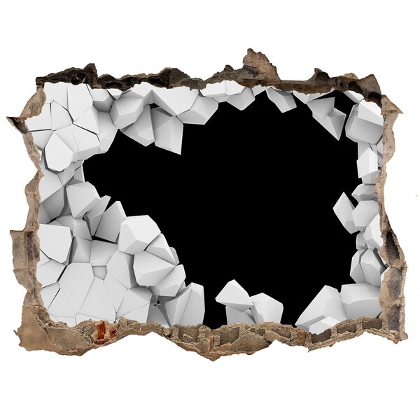Díra 3D fototapeta nálepka Rozbitá zeď s výhledem do prázdna