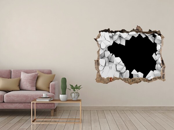 Díra 3D fototapeta nálepka Rozbitá zeď s výhledem do prázdna