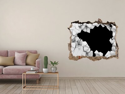 Díra 3D fototapeta nálepka Rozbitá zeď s výhledem do prázdna