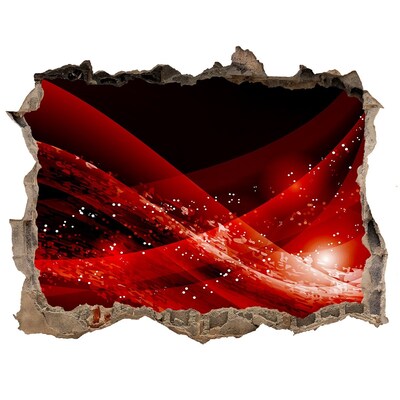 Díra 3D fototapeta nálepka Červený vír v betonu