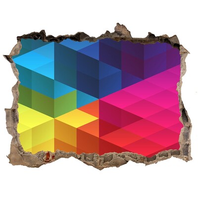 Díra 3D fototapeta nálepka Barevná iluze prostoru