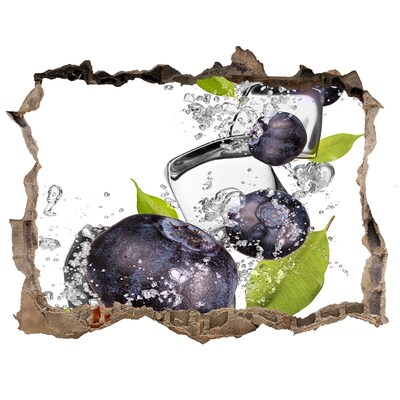 Nálepka 3D díra na zeď Ovocný ledový vodopád