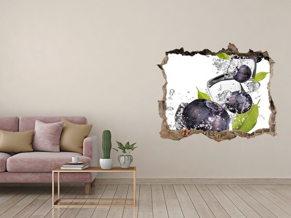 Nálepka 3D díra na zeď Ovocný ledový vodopád