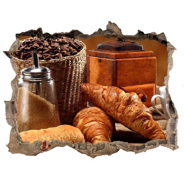 Nálepka 3D díra beton Kavárenská hostina