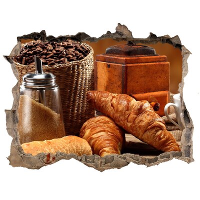 Nálepka 3D díra beton Kavárenská hostina