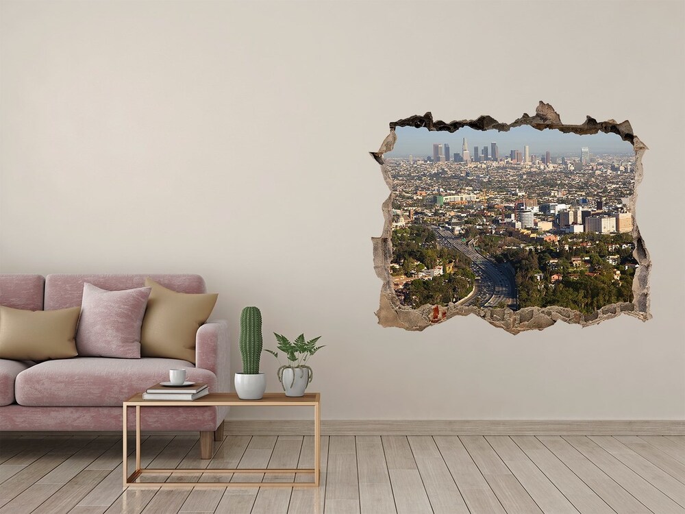 Fototapeta díra na zeď 3D Los Angeles