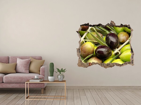 Nálepka 3D díra Olivy v betonu