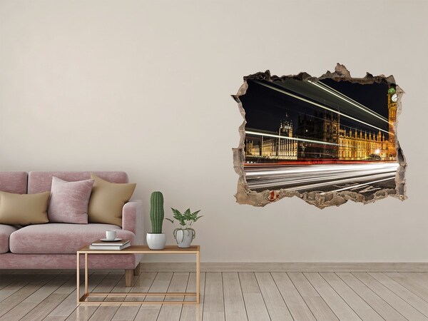 Fototapeta díra na zeď 3D Londýnské památky v noci