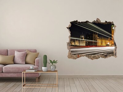 Fototapeta díra na zeď 3D Londýnské památky v noci