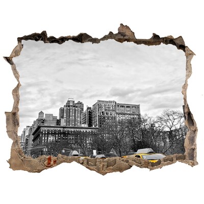 Foto fotografie díra na zeď Newyorské taxíky v městské krajině