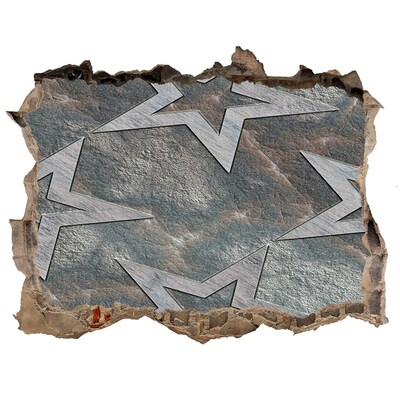 Díra 3D fototapeta nálepka Rozbitá zeď s hvězdami