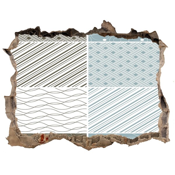 Díra 3D fototapeta nálepka Vzory na zdi