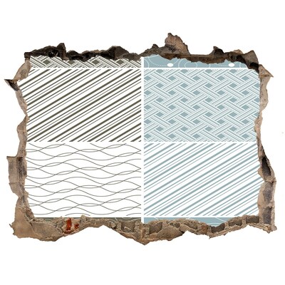 Díra 3D fototapeta nálepka Vzory na zdi