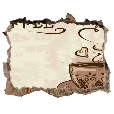 Fototapeta díra na zeď Okouzlující šálek horké kávy