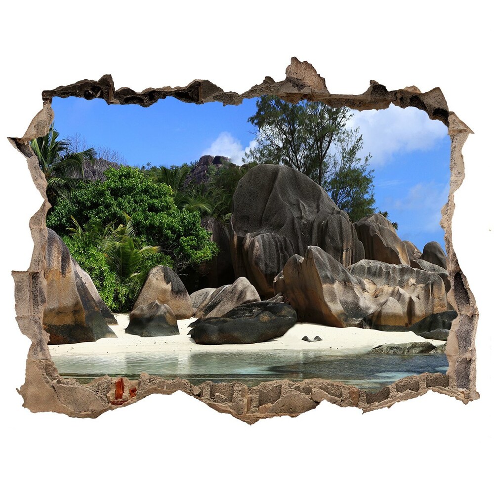 Nálepka fototapeta 3D výhled Seychely panorama