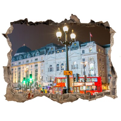 Fototapeta díra na zeď 3D Londýn noc