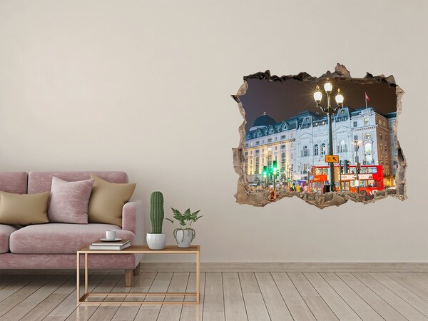 Fototapeta díra na zeď 3D Londýnská ulice v noci