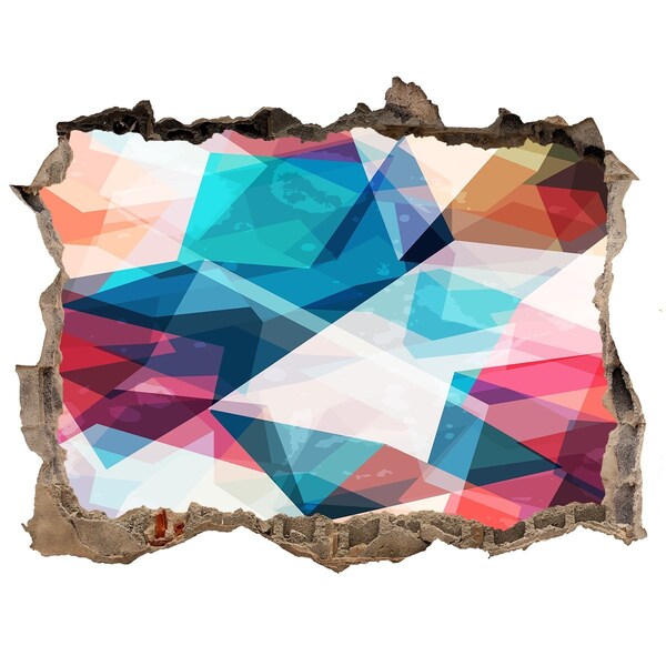 Díra 3D fototapeta nálepka Barevný křišťálový svět