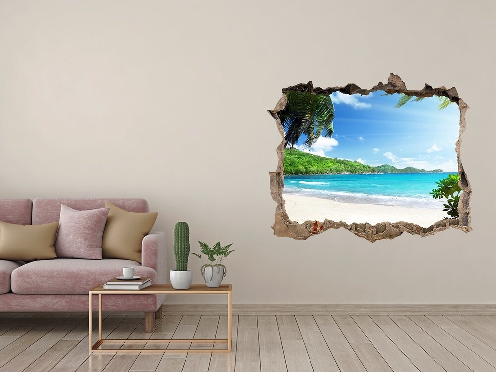 Nálepka fototapeta 3D na zeď Seychely pláž
