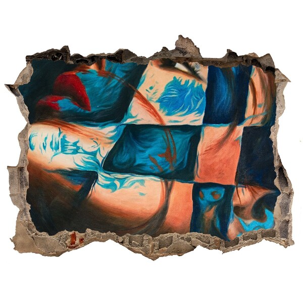 Fototapeta díra na zeď Tělo ponořené do barev