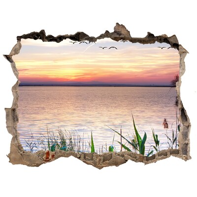 Nálepka fototapeta 3D výhled Jezero západ