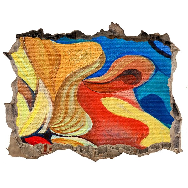 Díra 3D fototapeta nálepka Květinový záblesk barev