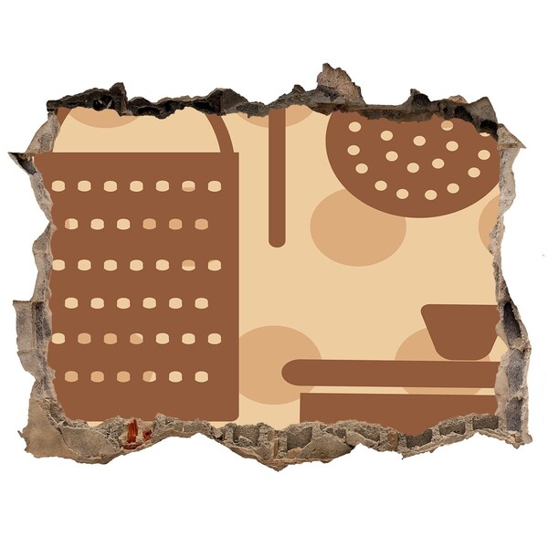 Samolepící nálepka Interiér s retro motivem