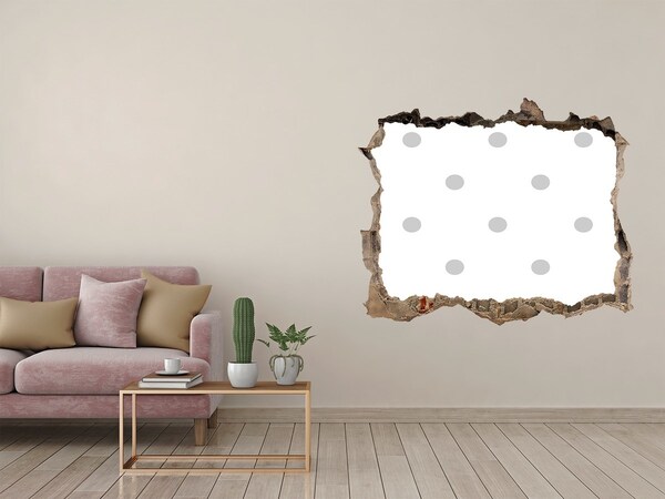 Fotoobraz díra na stěnu Poškozená zeď s tečkami
