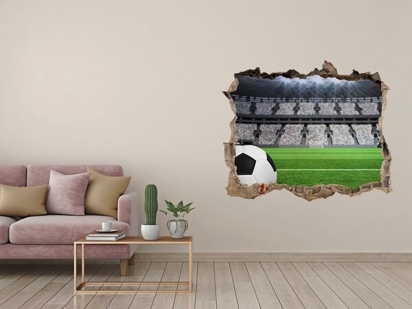 Fototapeta díra na zeď 3D Míč na stadioně