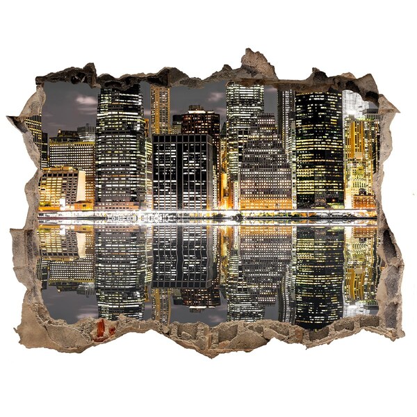 Nálepka fototapeta 3D výhled Pohled na město v noci