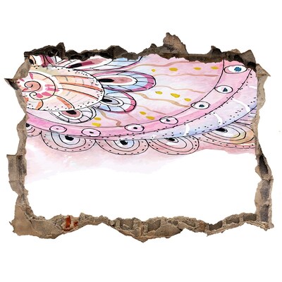 Díra 3D fototapeta nálepka Barevný vzor na betonovém pozadí