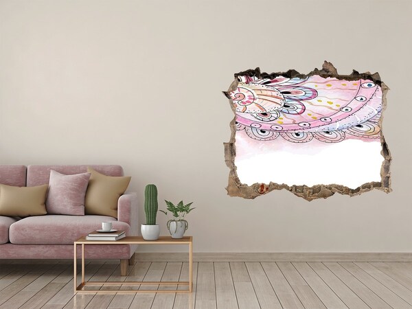 Díra 3D fototapeta nálepka Barevný vzor na betonovém pozadí