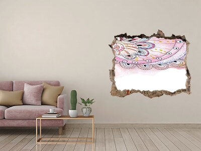 Díra 3D fototapeta nálepka Barevný vzor na betonovém pozadí