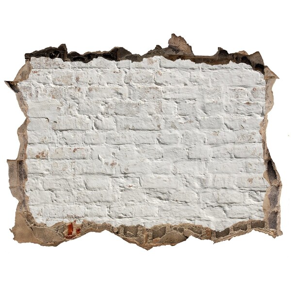 Fotoobraz díra na stěnu Poškozená cihlová zeď