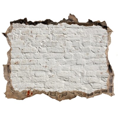 Fotoobraz díra na stěnu Poškozená cihlová zeď