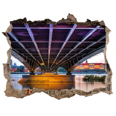 Nálepka fototapeta 3D výhled Most ve Varšavě