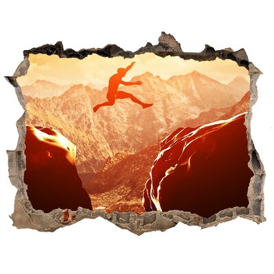 Samolepící díra na stěnu Skočit do propasti