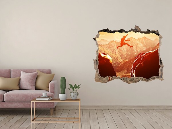 Samolepící díra na stěnu Skočit do propasti