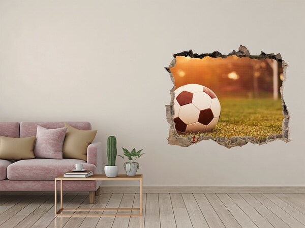 Fototapeta díra na zeď 3D Fotbal na hřišti
