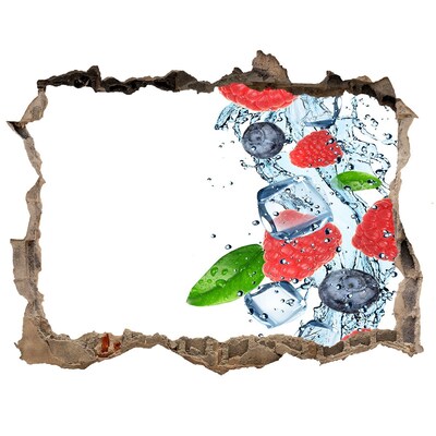 Nálepka 3D díra Ovocný koktejl s ledem