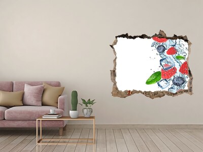 Nálepka 3D díra Ovocný koktejl s ledem